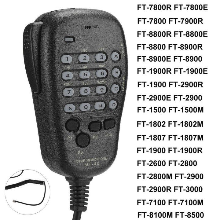 MH-48A6J - Micrófono Yaesu MH48 para Yaesu FT1900, 2900, 7800, 8800 etc...