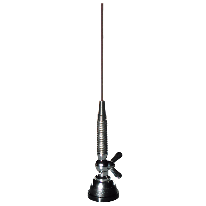 Antena móvil SIRIO MGA55-550S VHF 1/4 ajustable entre 55 y 550 MHz.