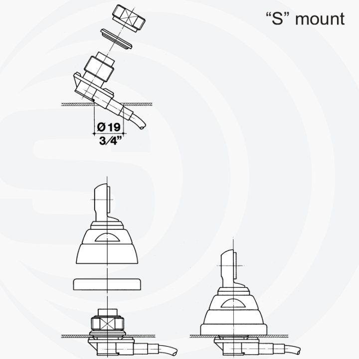 Antena móvil SIRIO MGA55-550S VHF 1/4 ajustable entre 55 y 550 MHz.