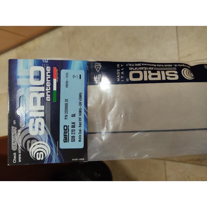 SIRIO SDB270 ANTENA MOVIL VHF 1/4 - UHF 3/4 Onda. 100 Watt.