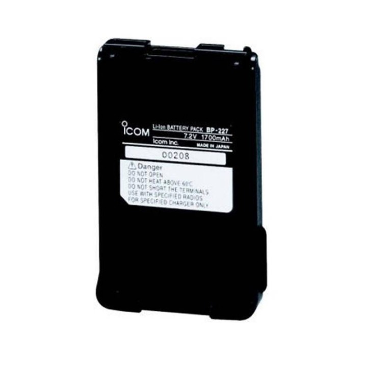 BATERÍA ICOM BP-227 LITIO 7,4V 1700 MAH PARA ICOM IC-M87-88 E IC-F51