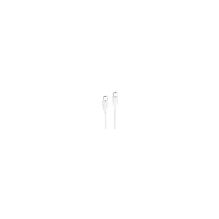 Borofone: Cable de datos BX19 (USB-C / USB-C 60W) - blanco (blíster)