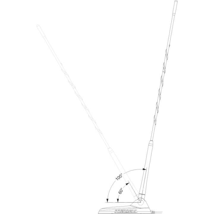 ANTENA CB 27 MHZ PRESIDENT NEW VIRGINIA (MAGNETICA)
