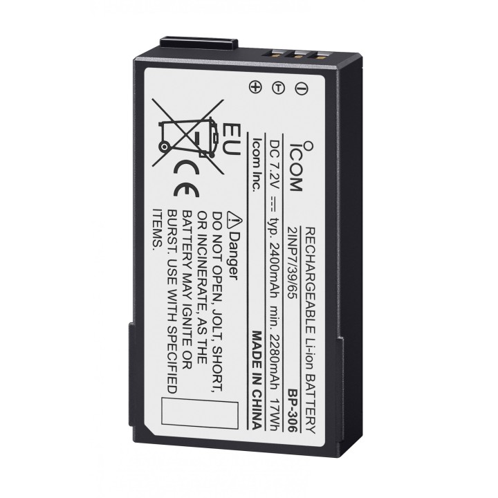 Batería ICOM  BP-306 LI-ION BATTERY PACK 7,2V 2400MAH