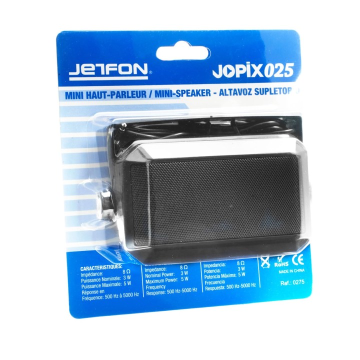 ALTAVOZ EXTERIOR JOPIX 025 NEGRO RECTANGULAR para emisora  