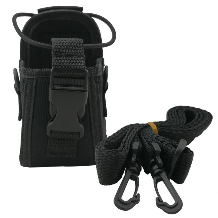 MY-120 - FUNDA UNIVERSAL EN TEJIDO CORDURA CON ARNÉS, COLOR NEGRO, PEQUEÑO TAMAÑO.