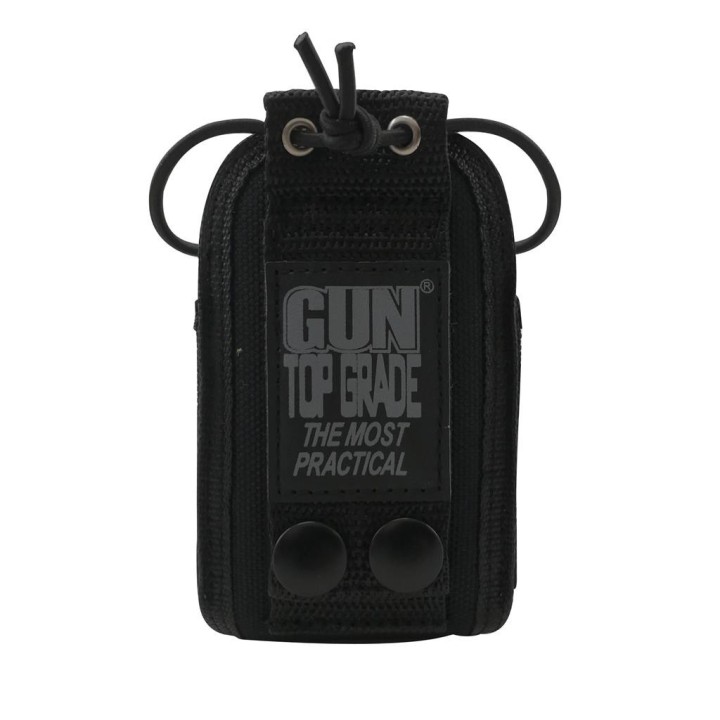 MY-120 - FUNDA UNIVERSAL EN TEJIDO CORDURA CON ARNÉS, COLOR NEGRO, PEQUEÑO TAMAÑO.