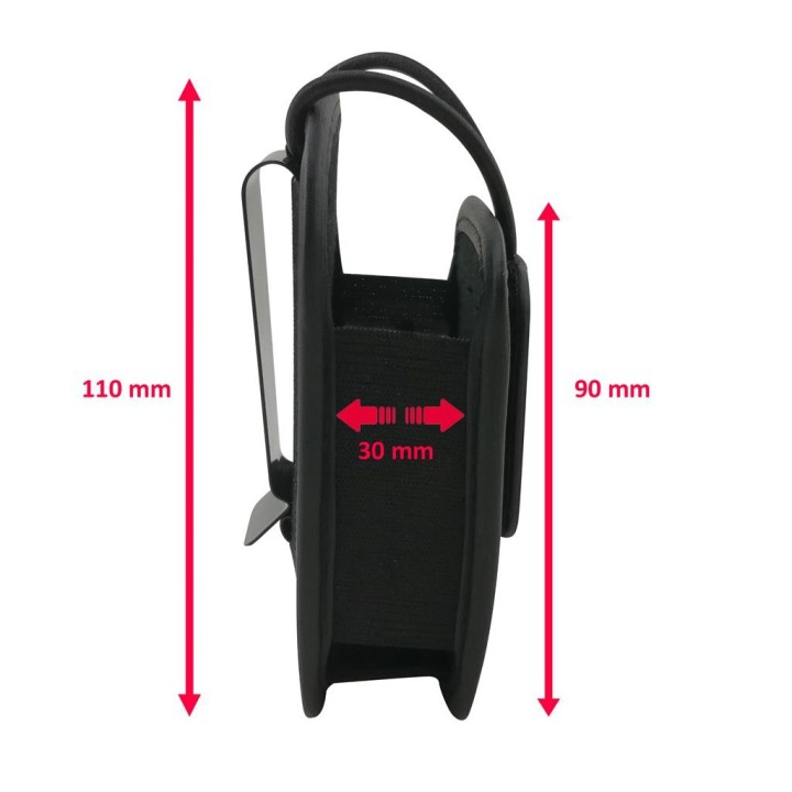 FA-213-MINI - FUNDA UNIVERSAL CON CLIP EN TEJIDO CORDURA Y COLOR NEGRO. TAMAÑO COMPACTO.