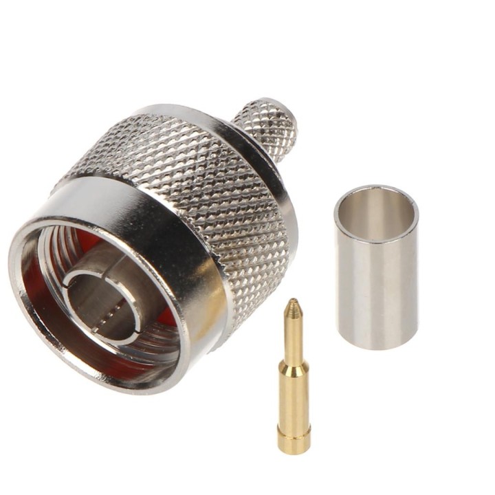 Conector N macho para H-155 y similares. Crimpar.