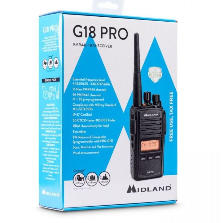 Walkie Midland profesional G18 PRO