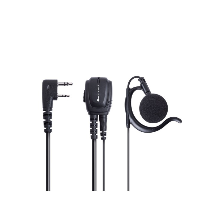 Midland BA21 Micrófono-auricular con PTT, conexión 2 pin Kenwood