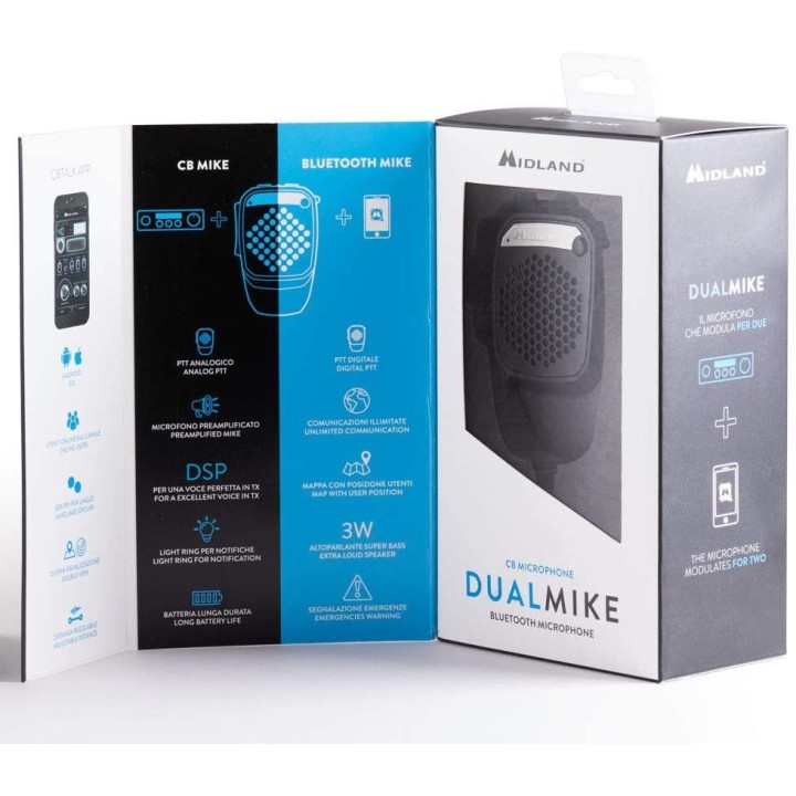 Midland DUAL MIKE Kit CB Manos Libres 4 Pin