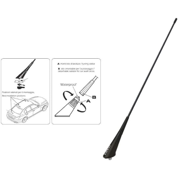 SIRIO TAIFUN 27 ANTENA MOVIL CB TIPO GOLF 10Watt - 40CH