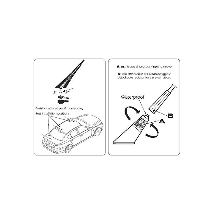 SIRIO TAIFUN 27 ANTENA MOVIL CB TIPO GOLF 10Watt - 40CH