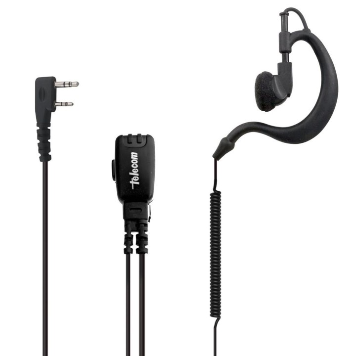PY-29KR Micro-auricular ergonómico giratorio con micro tipo solapa, para KENWOOD, TEAM y HYT.
