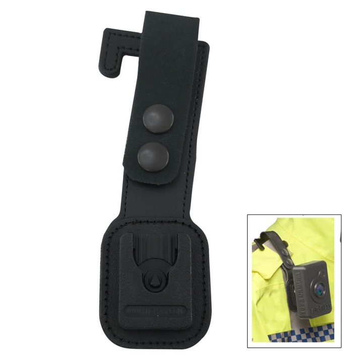 Sistema sujeción de cámara corporal para hombrera. Pinza CLICK FAST