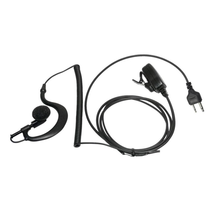 SARI-1301 - MICRO-AURICULAR CON PTT DE SOLAPA PARA YAESU, ICOM, ALINCO, COBRA, STANDARD, ETC.