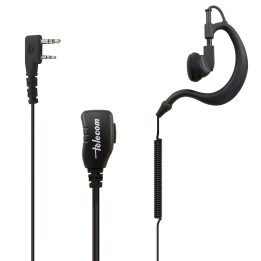 SARI-1302 - Micro-auricular con PTT de solapa para KENWOOD, TEAM & HYT.
