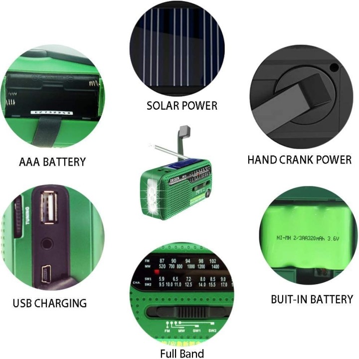 Radio solar de emergencia DEGEN DE13DSP BY TECSUN