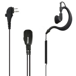 JD-30HYT610R - MICRO-AURICULAR VOX-PTT PARA HYT, CABLE RIZADO CON TORNILLOS.