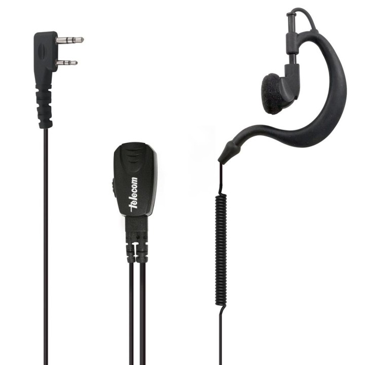JD-30-KR - MICRO-AURICULAR CON MICRO TIPO SOLAPA VOX-PTT PARA KENWOOD, TEAM & HYT.