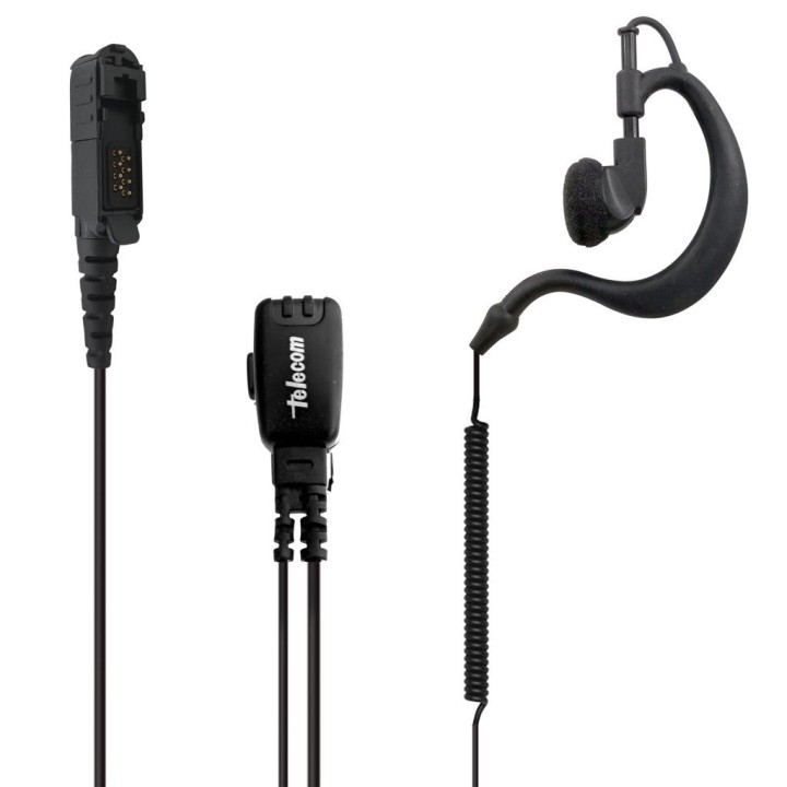 PY-29-DP-2400 - MICRO-AURICULAR ERGONÓMICO GIRATORIO CON MICRO TIPO SOLAPA, PARA MOTOROLA.