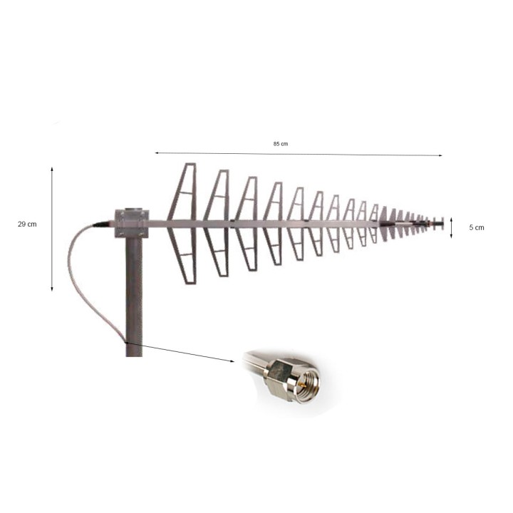 SLP 4G-LTE Antena directiva SIRIO logo periódica de 698 a 2.700 Mhz