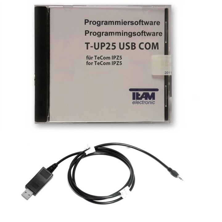 PR-2410 Software TEAM + cable programación para Tecom-IPZ5 comercial.