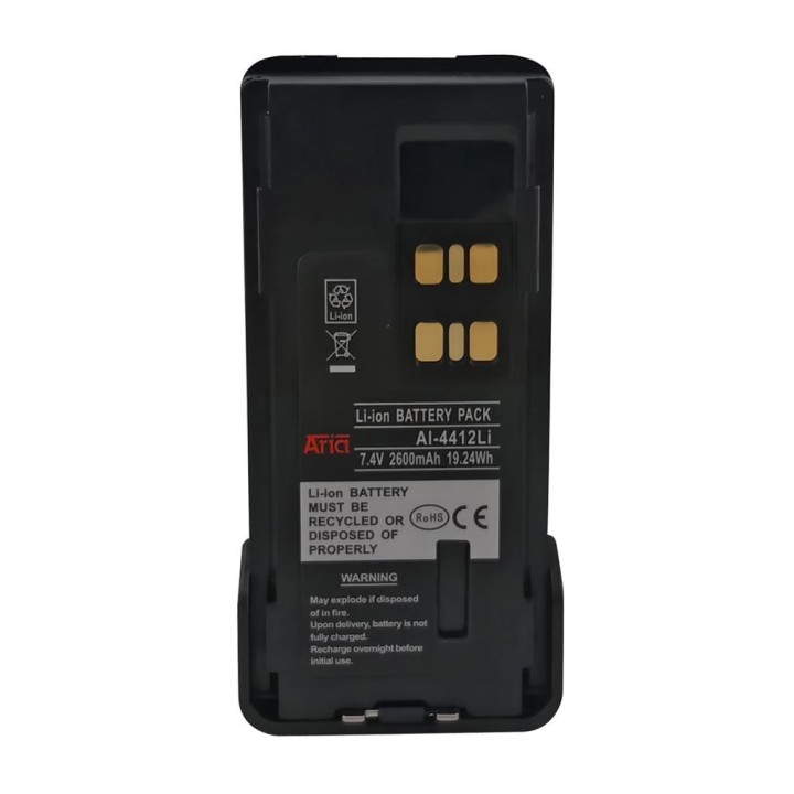 AI-4412-LI Batería smart para MOTOROLA DP2000, DP2400, DP2600, DP4000, DP4400. Li-Ion 7.4V / 2600mAh