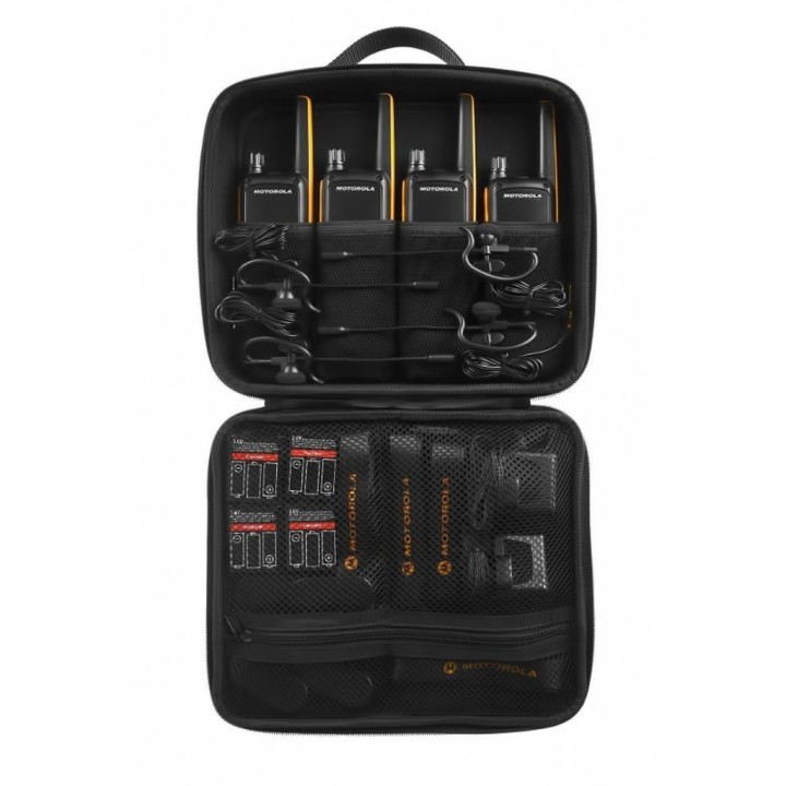 T-82 EXTREM QUAD Maletín con 4 walkies MOTOROLA T-82 EXTREME PMR446