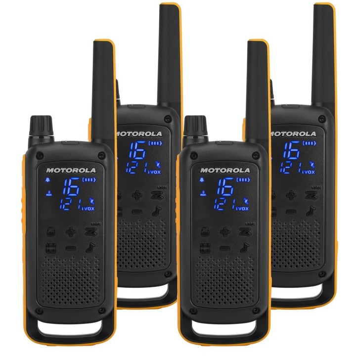 T-82 EXTREM QUAD Maletín con 4 walkies MOTOROLA T-82 EXTREME PMR446