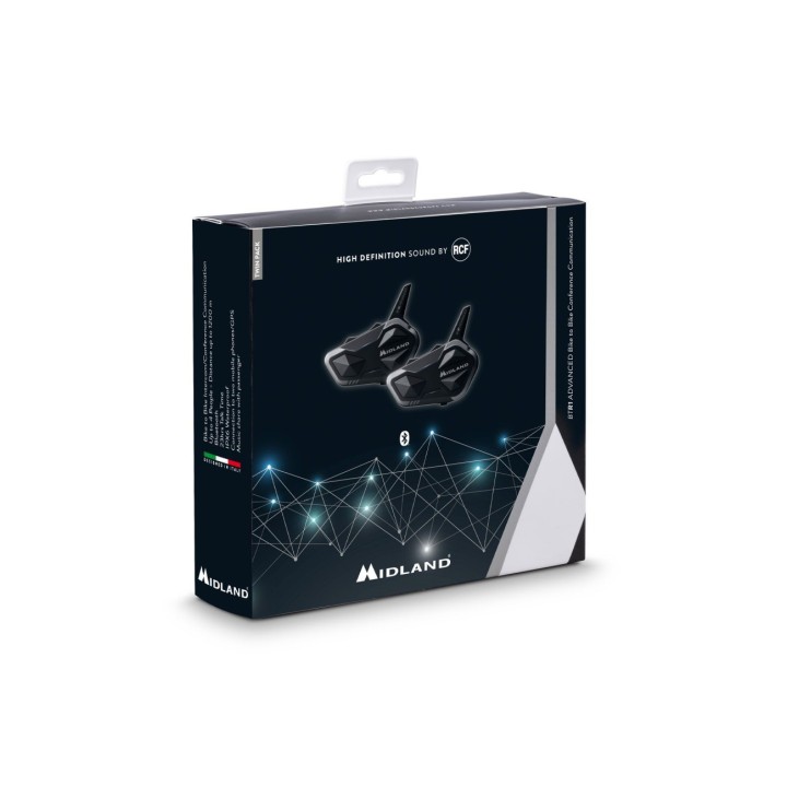 Intercomunicador BTR1 Advanced Twin - Intercom Bluetooth 4 personas hasta 1,2Km.