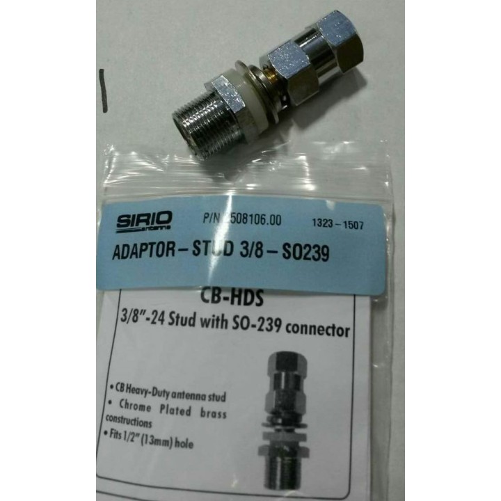 SIRIO CB-HDS 3/8-24 ADAPTADOR 3/8 A PL Hembra (SO239)