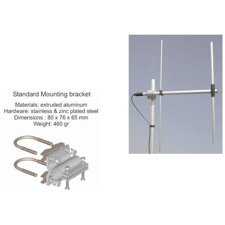 SIRIO WY155-2N Antena direccional 2 elementos YAGI VHF 155-175 MHz sin necesidad de calibración