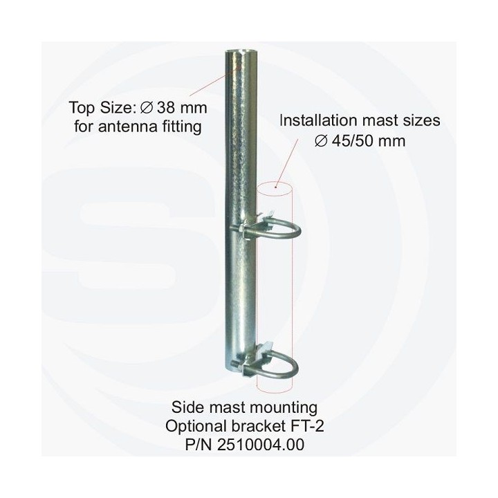 Antena SIRIO GP108-136LBN BASE VHF 1/4 (108-136 MHz)