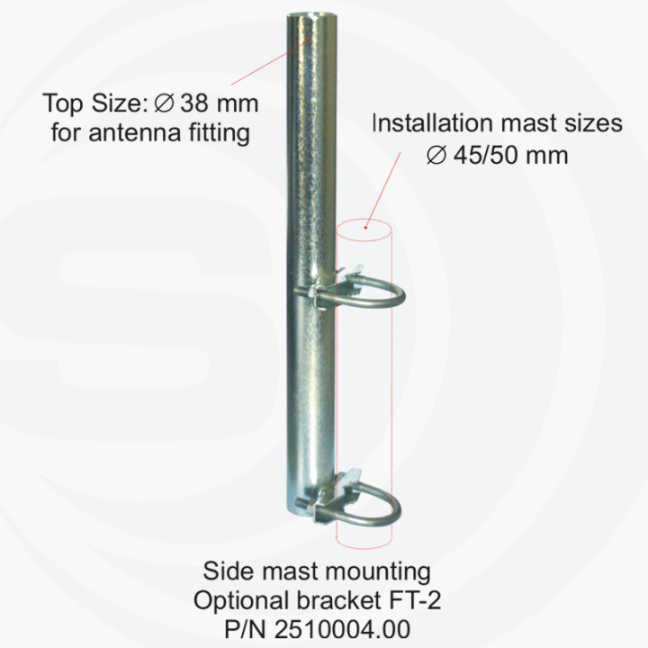 Sirio GPA 108-136 Antena de base de aluminio especial banda aerea 108 a 136 MHz