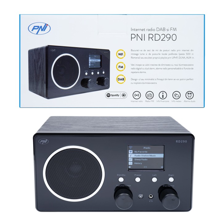 PNI RD290 RADIO INTERNET, WIFI, DAB Y FM