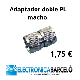 PL259-NM  Adaptador doble PL macho.