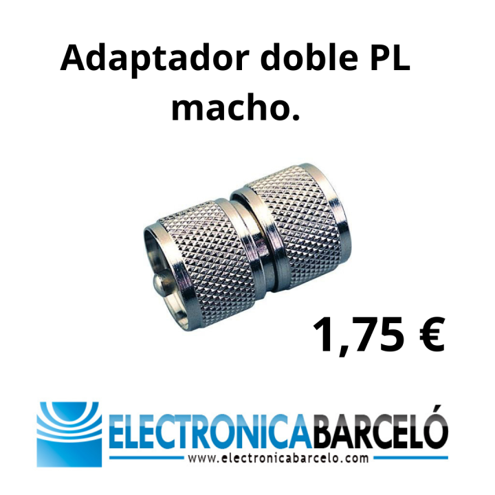 PL259-NM  Adaptador doble PL macho.