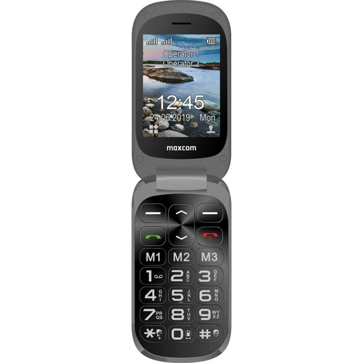 Maxcom MM826 3 G DUAL SIM  Teléfono para Mayores Negro