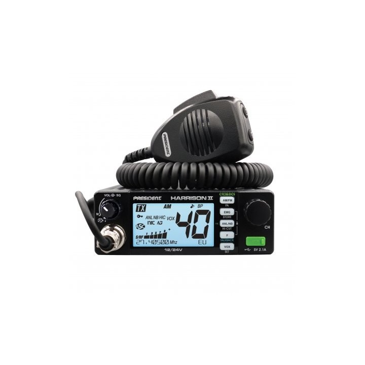 Emisora PRESIDENT HARRISON II  27 Mhz CB AM / FM - 12 / 24 V