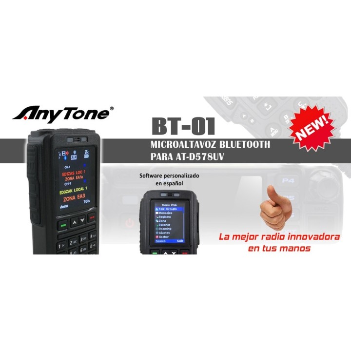 BT-01 Micrófono bluetooth para Anytone AT-D578UV