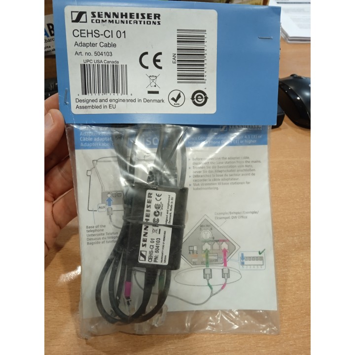 Adaptador de cable de teléfono Sennheiser CEHS-CI 01 EHS 504103 para teléfonos Cisco - DW10