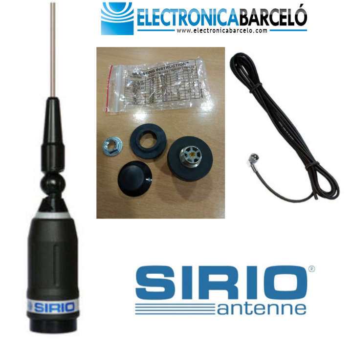 SIRIO HI-POWER 4000 ANTENA MOVIL CB 7/8 2030mm 600W