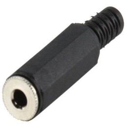 Conector Audio Jack 3.5 Mm Estereo Hembra Negro
