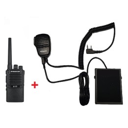 PACK WALKIE DYNASCAN R-77 + PEDAL CON MICRO-ALTAVOZ PARA CARRETILLAS