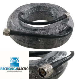 Cable LMR400 15 metros con conectores N macho