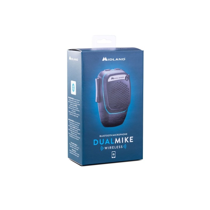 Midland Dual Mike Wireless - Micrófono inalámbrico dual CB + Bluetooth. 