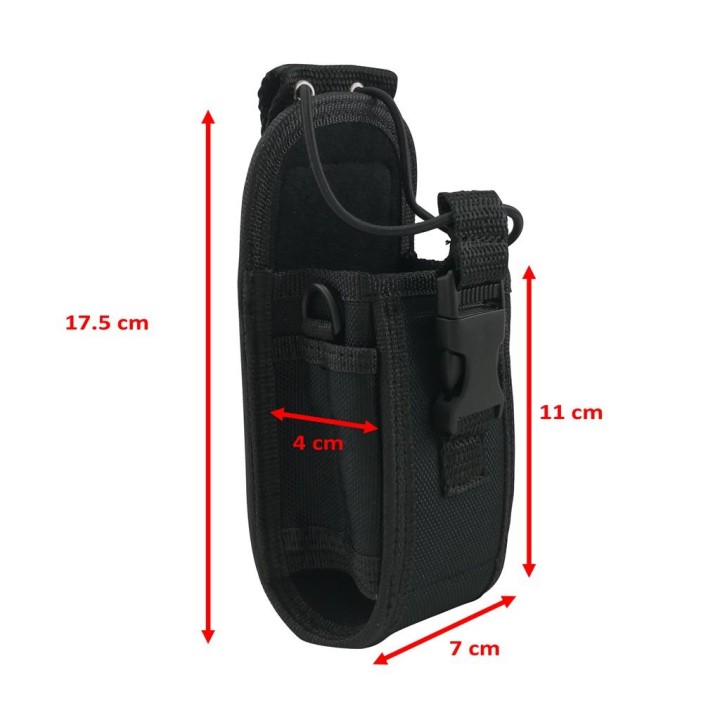 FA-216-L-CR - FUNDA UNIVERSAL CON CLIP EN TEJIDO CORDURA Y COLOR NEGRO. TAMAÑO GRANDE