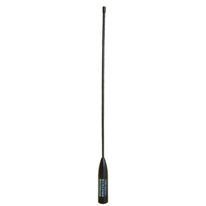 DX-RH-701-S - Antena 144/430 MHz. extraflex con varilla fina de 22 cm.  Banda Aérea.